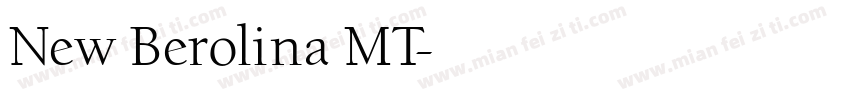 New Berolina MT字体转换